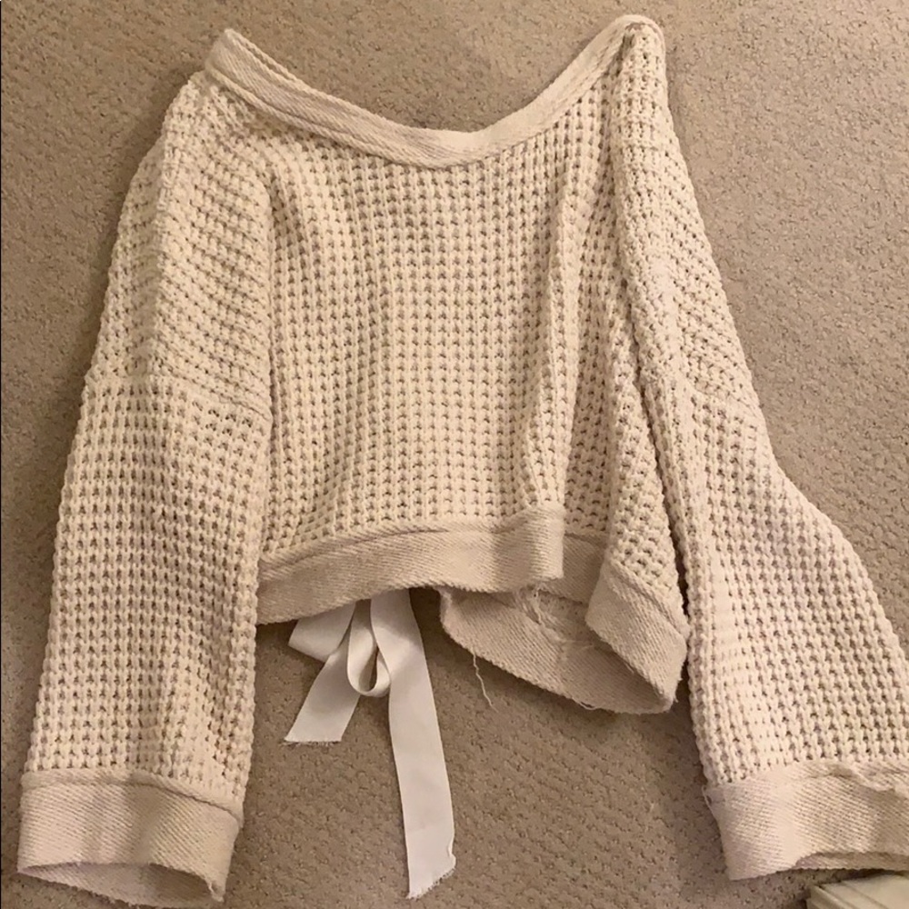 cream free people sweater
